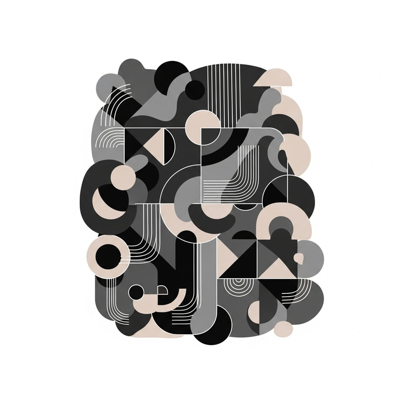 Abstract Shapes | Minimalist Design with Circles, Squares, Triangles