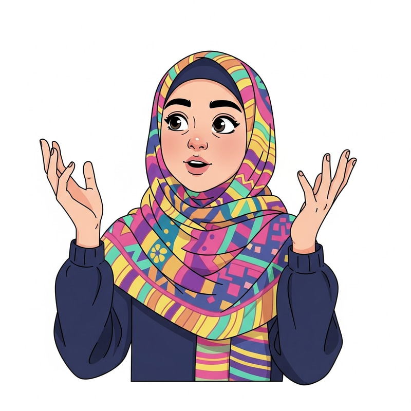Young Hijabi Girl Talking