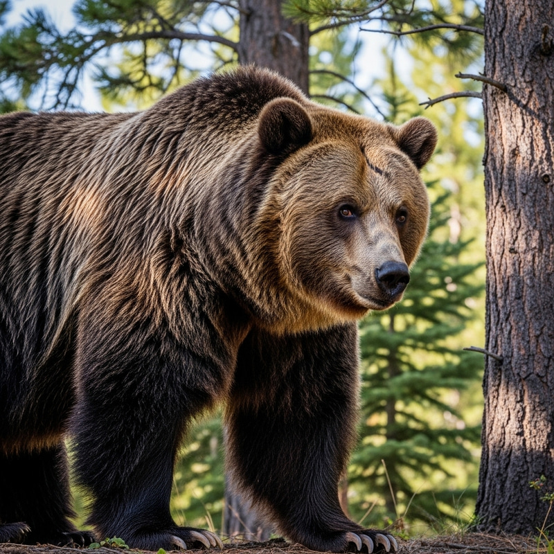 Majestic Grizzly Bear in Natural Habitat - Oso Grizzli