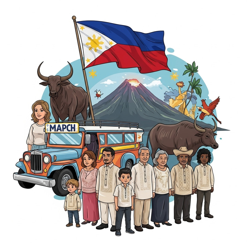 Philippines Nationalism: Unity, Flag, Jeepney, Carabao