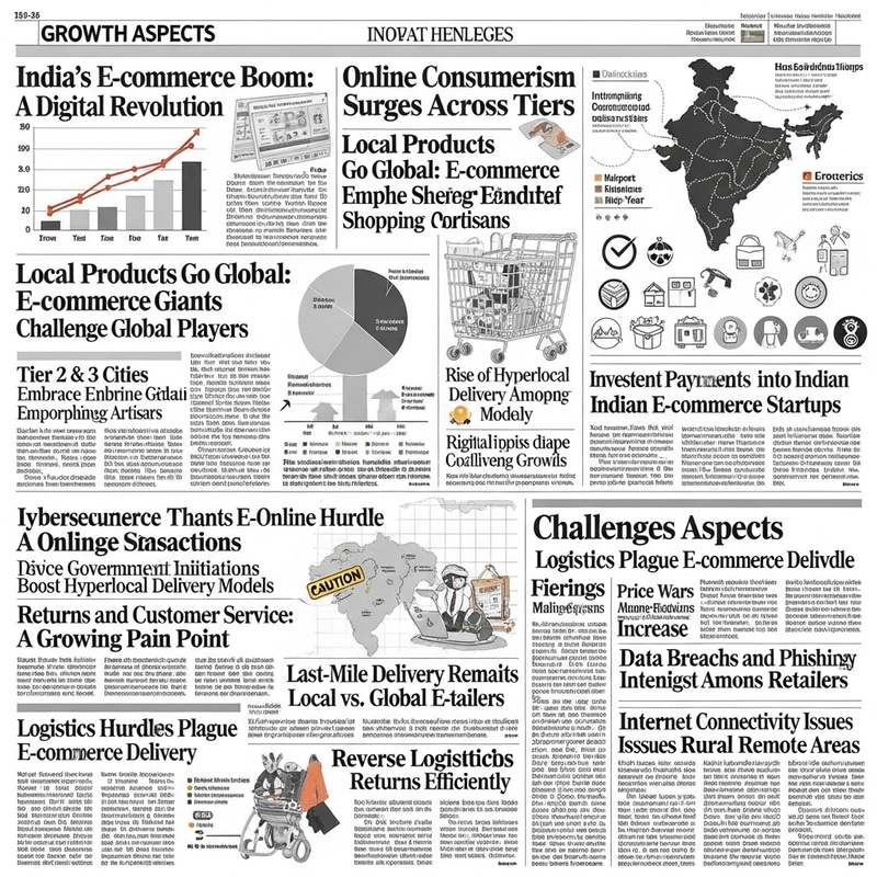 A Visual Narrative: E-commerce Growth and Challenges in India