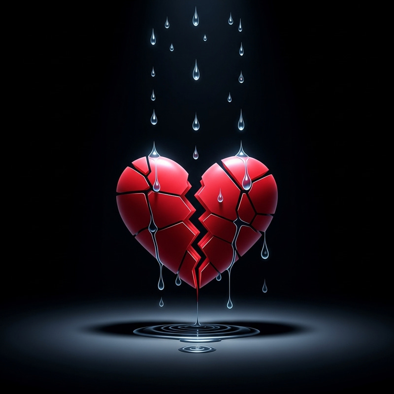 Remembered Pain - Emotional Broken Heart Illustration Remembered Pain - Emotional Broken Heart Illustration