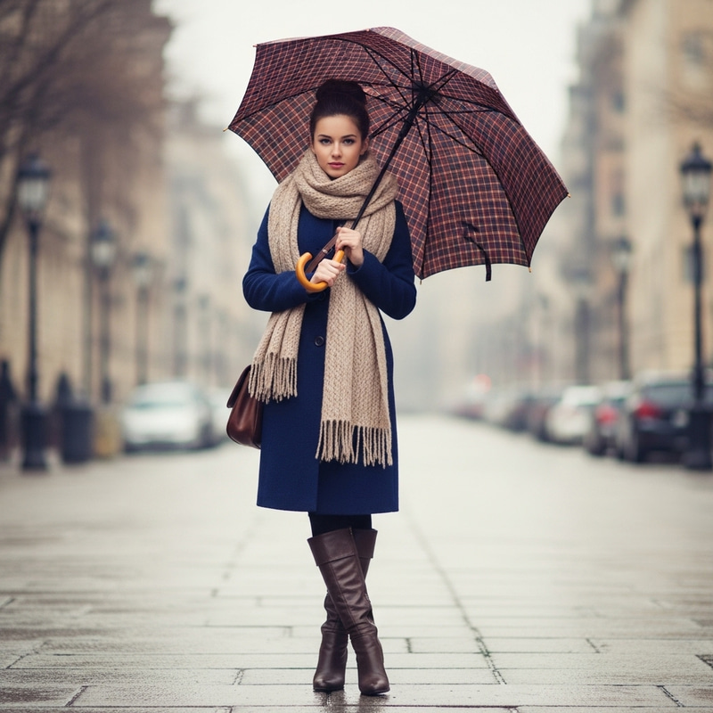 Gorgeous French Woman with Vintage Umbrella | Classic Style Gorgeous French Woman with Vintage Umbrella | Classic Style