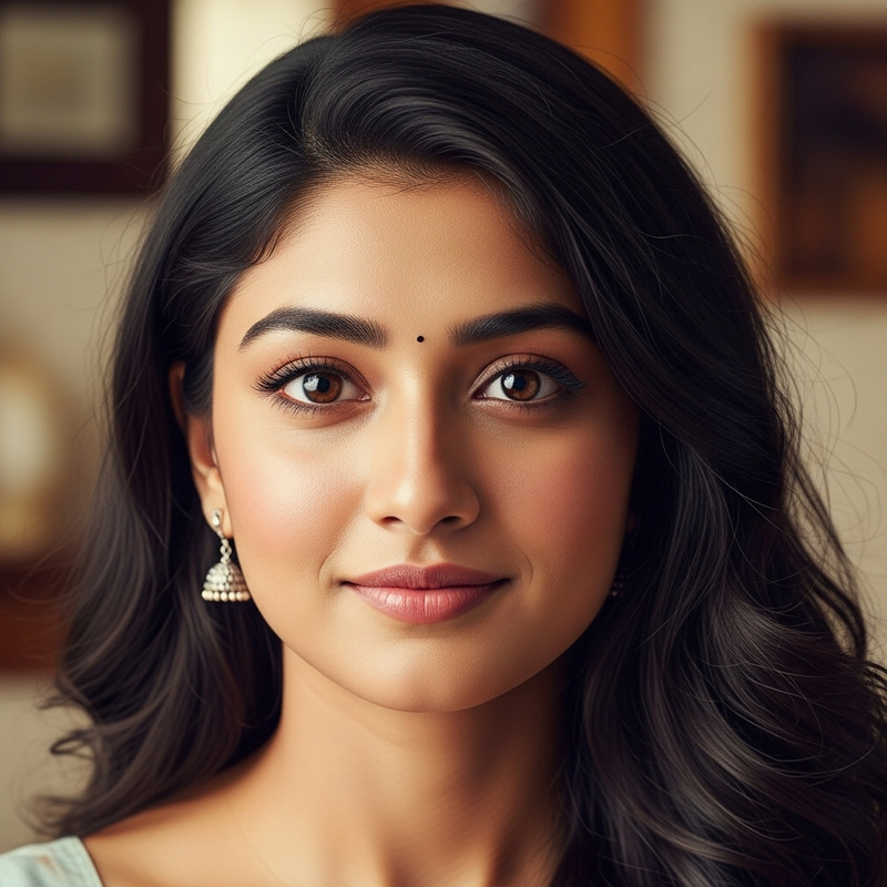 Captivating South Asian Girl with Loving Eyes