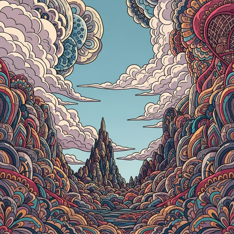 Intricate Fantasy Art: Vibrant Illustration with Majestic Details