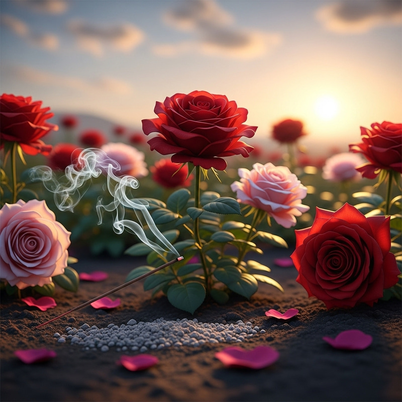Roses in Soil: A Mystical Scene of Blooming Beauty Roses in Soil: A Mystical Scene of Blooming Beauty