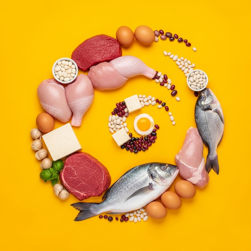 Variety of Protein-Rich Foods | Abstract Composition