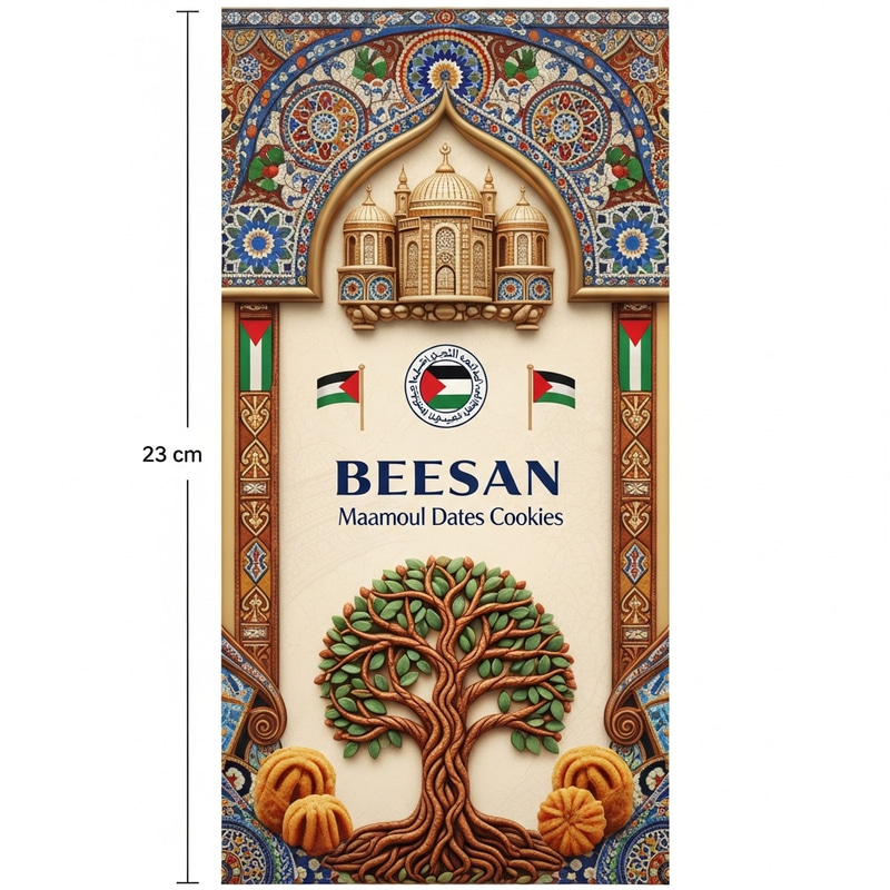 Vibrant Palestinian Heritage Inspired Maamoul Dates Cookies Packaging | Luxury Design Vibrant Palestinian Heritage Inspired Maamoul Dates Cookies Packaging | Luxury Design