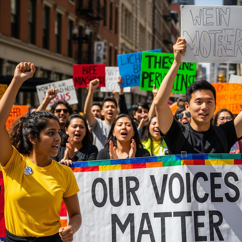 Empowering Asian American Protesters | City Demonstration Empowering Asian American Protesters | City Demonstration