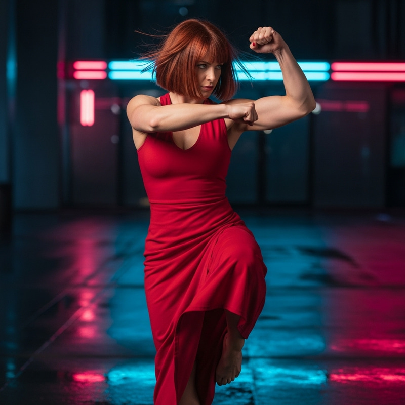 Anna Williams: Tekken Franchise Martial Artist in Red Dress Anna Williams: Tekken Franchise Martial Artist in Red Dress