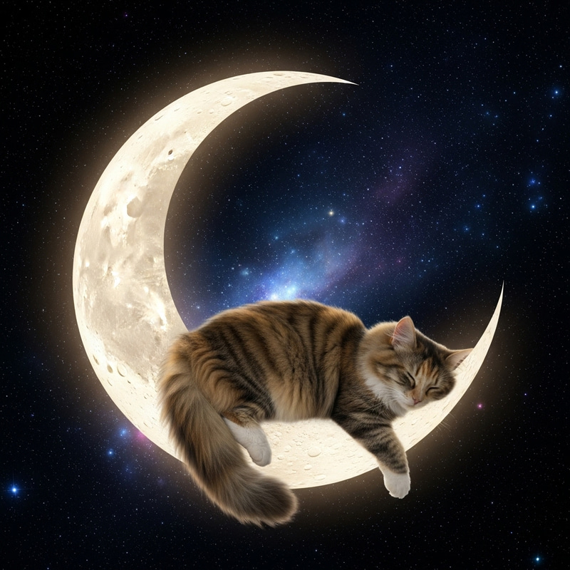 Cat Resting on the Moon Cat Resting on the Moon