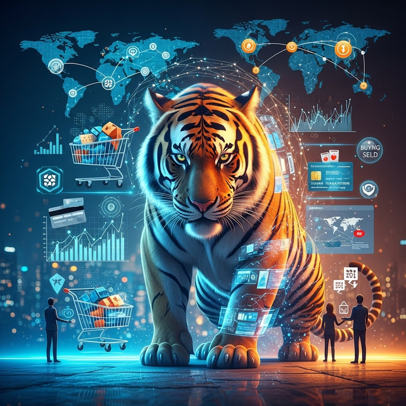 Ecom Trading with the Power of a Tiger - Global Digital Marketplace
