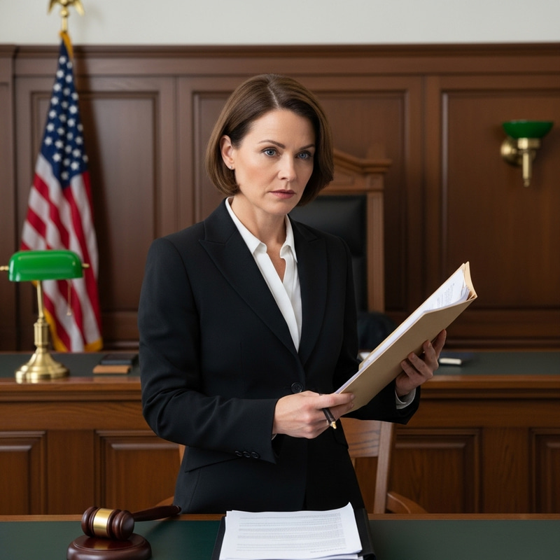 Professional Female Advocate in Courtroom Professional Female Advocate in Courtroom