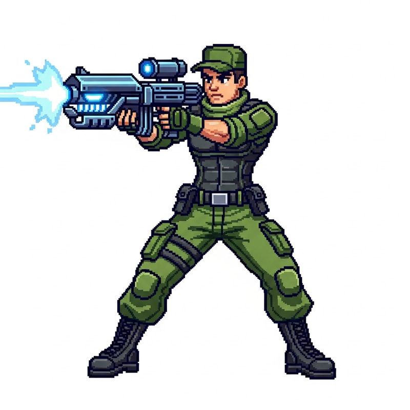 Gunner Shooting Game Sprite Design