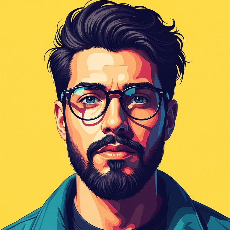 Empowering Self-Portrait: Vibrant Personal Growth with Expression