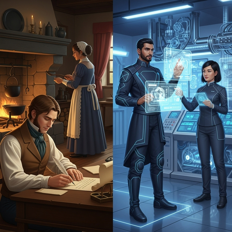 Men and Women: Contrasting Past and Future Social Roles