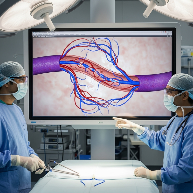 Anastomosis Vascular Simulation | Detailed Visualization