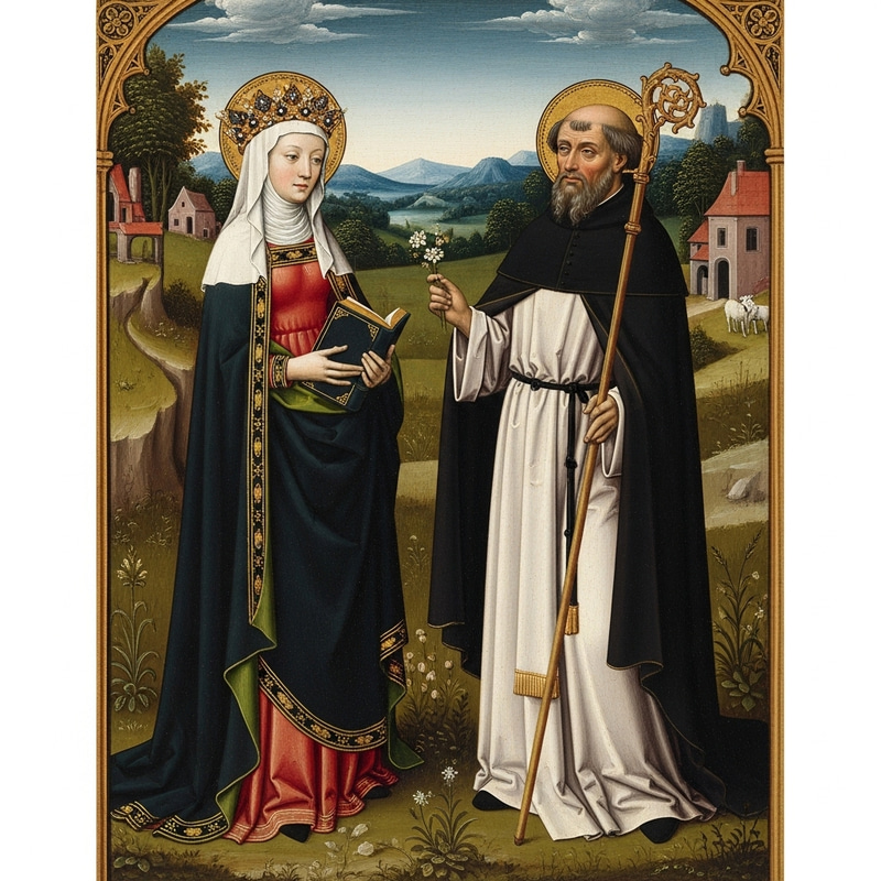 Saint Dymphna and Father Gerebernus: A Medieval Masterpiece Saint Dymphna and Father Gerebernus: A Medieval Masterpiece