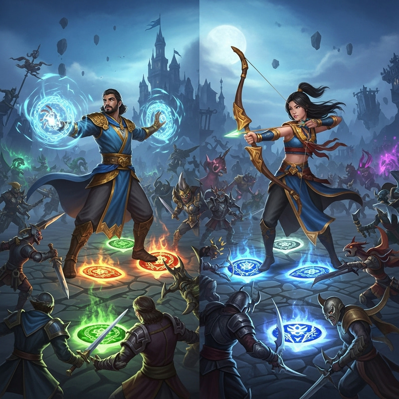 Rush Royale: Fantasy Mobile Game Characters in Epic Battle