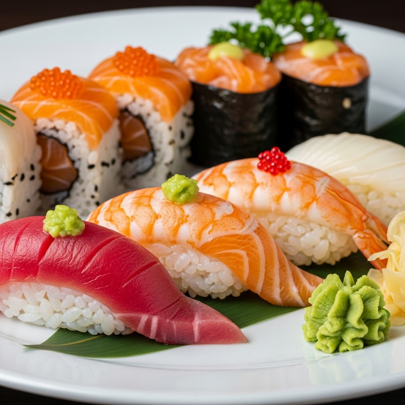Vibrant Sushi Photography - Gourmet Cuisine Vibrant Sushi Photography - Gourmet Cuisine