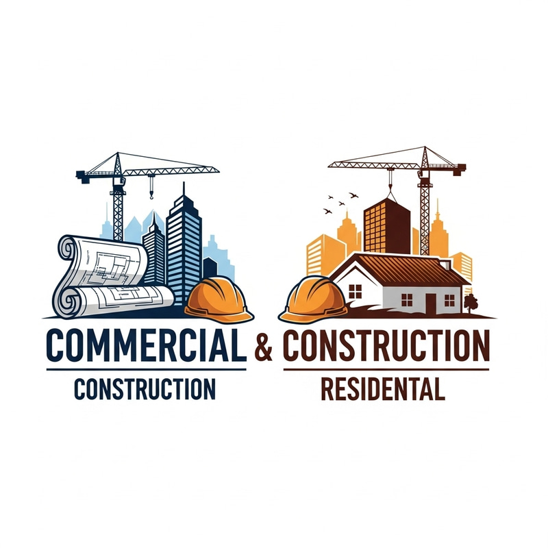 Commercial & Residential Construction Logo Design