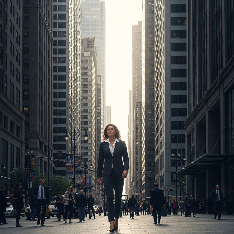 Giant Jennifer Garnet Strolling Through the City