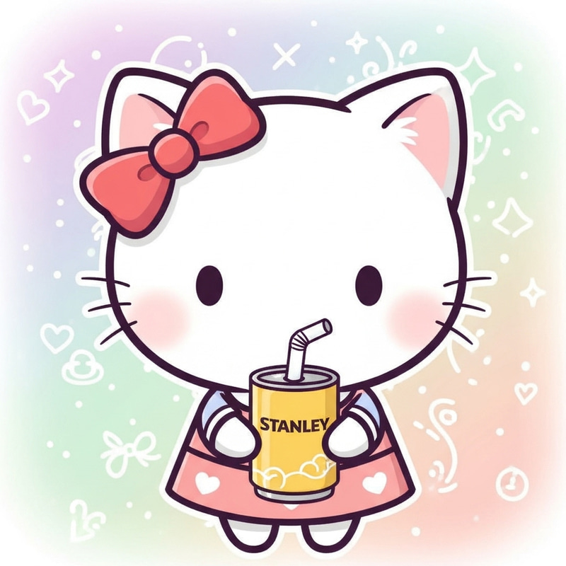 Cute Hello Kitty with Stanley Mug
