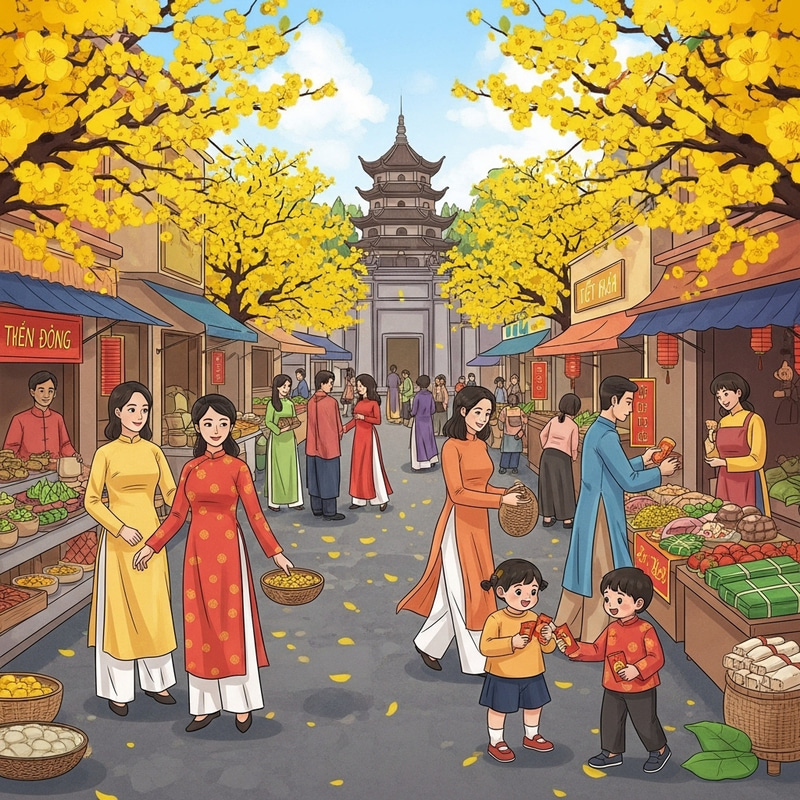 Vietnamese New Year (Tet) Celebration in Vietnam Vietnamese New Year (Tet) Celebration in Vietnam