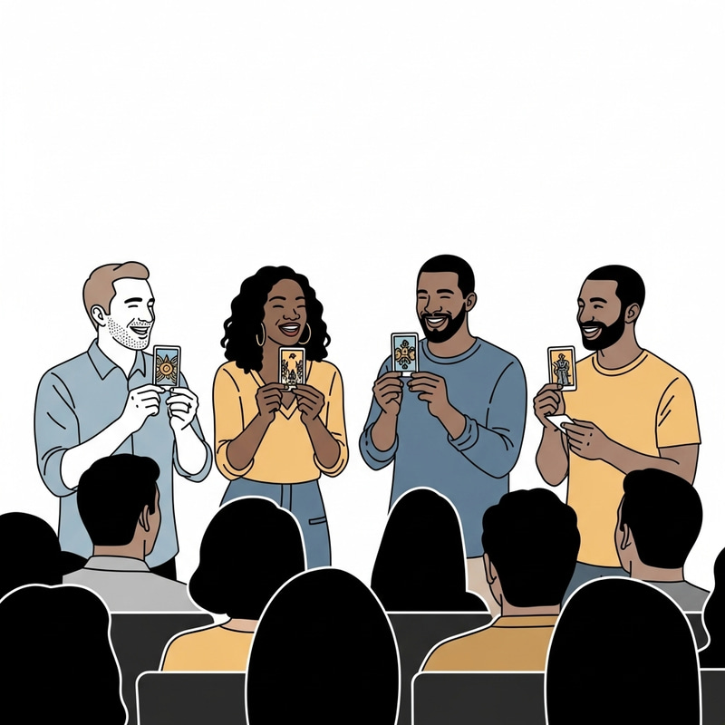 Minimalist Humor: Interactive Improv Show with Tarot Comedy Predictions Minimalist Humor: Interactive Improv Show with Tarot Comedy Predictions