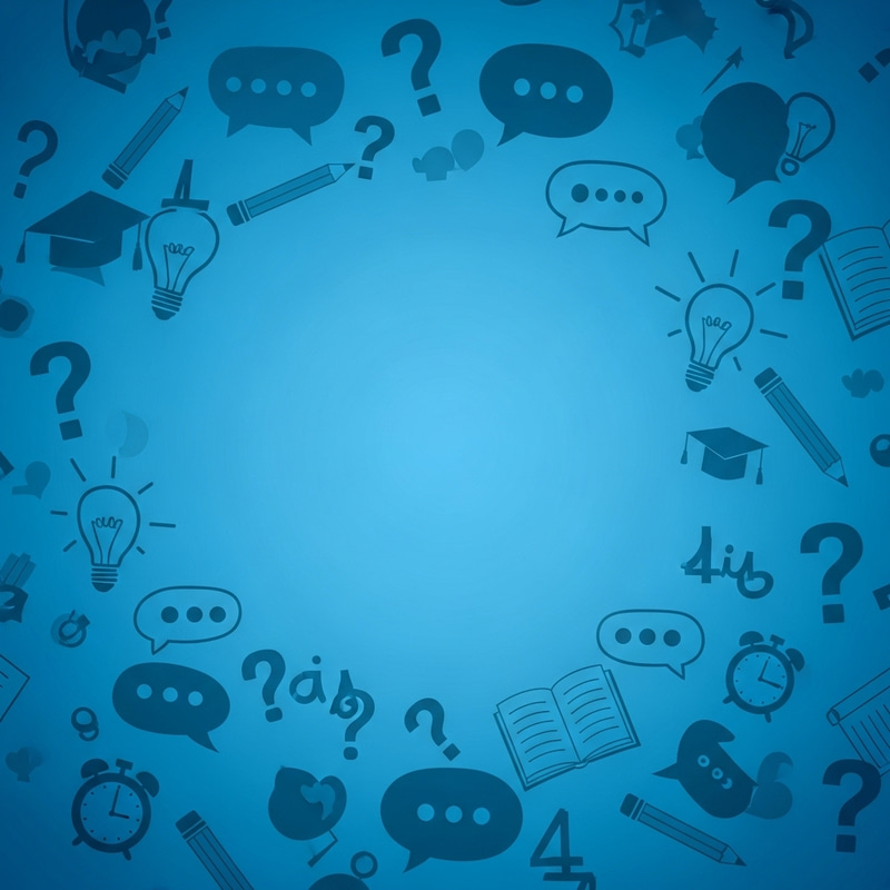 Blue Theme Quiz Symbol Background