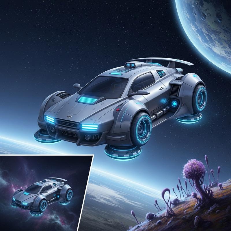 Futuristic Space Car | Explore High-Tech Silver Vehicle Concepts Futuristic Space Car | Explore High-Tech Silver Vehicle Concepts