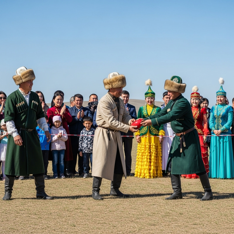 Diverse Community Engaging in Kazakh National Games Diverse Community Engaging in Kazakh National Games