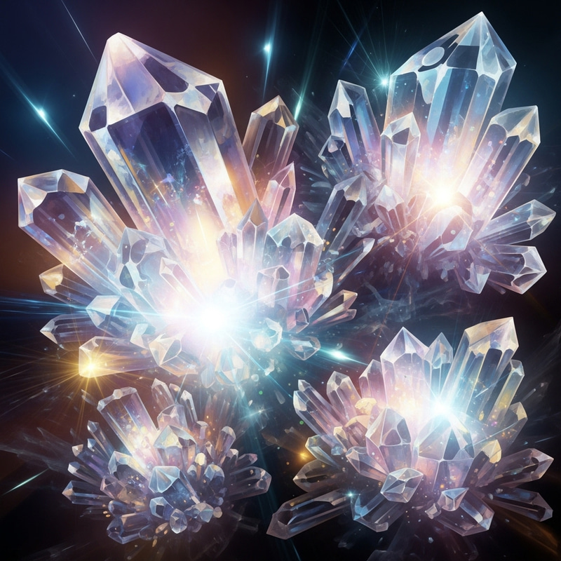 Crystal Energy Abstract Scene - Colorful & Mystical Crystal Energy Abstract Scene - Colorful & Mystical