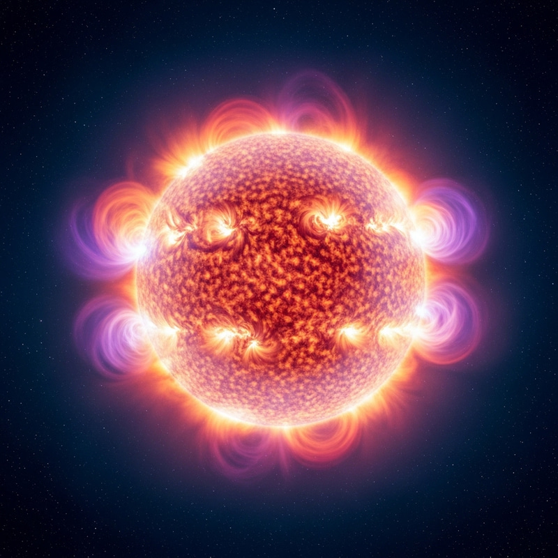 Majestic Sun Corona in Cosmic Infinity Majestic Sun Corona in Cosmic Infinity