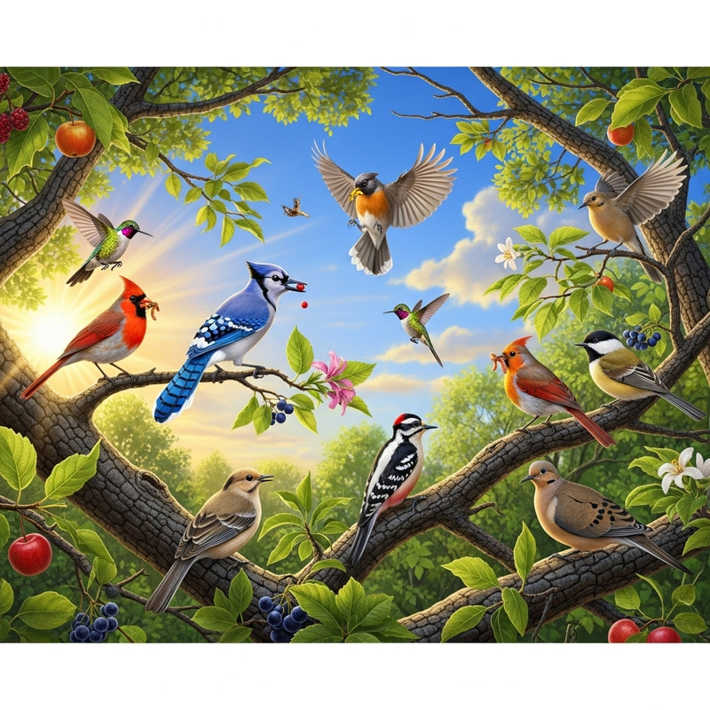 Stunning Birds perched on Tree Branches Stunning Birds perched on Tree Branches