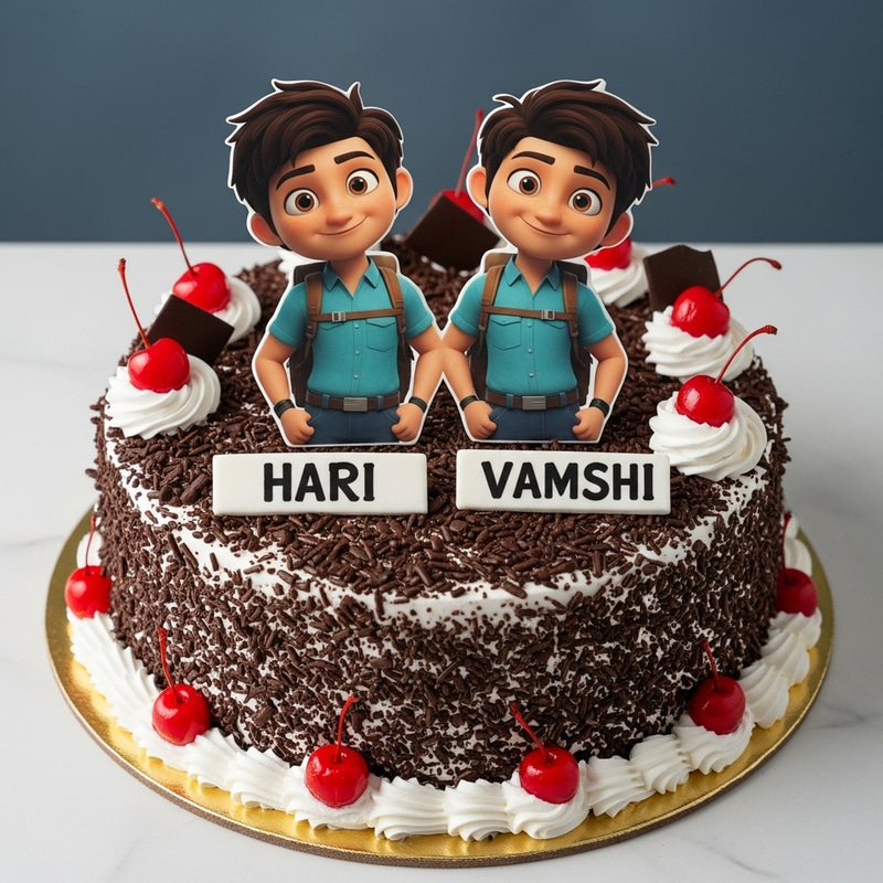 Delicious Black Forest Cake for HARI & VAMSHI Delicious Black Forest Cake for HARI & VAMSHI