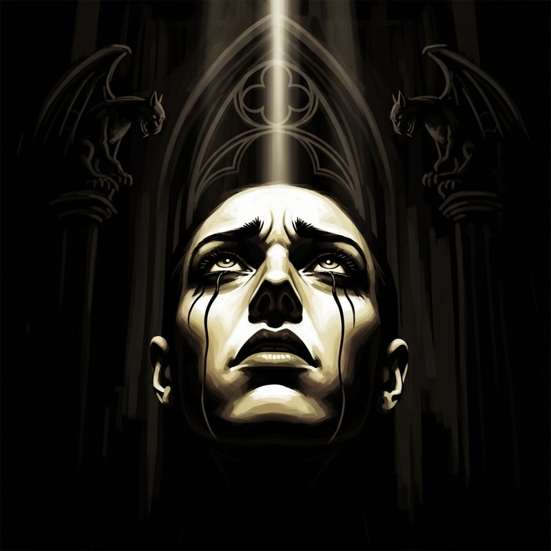 Dramatic Chiaroscuro Gothic Digital Painting