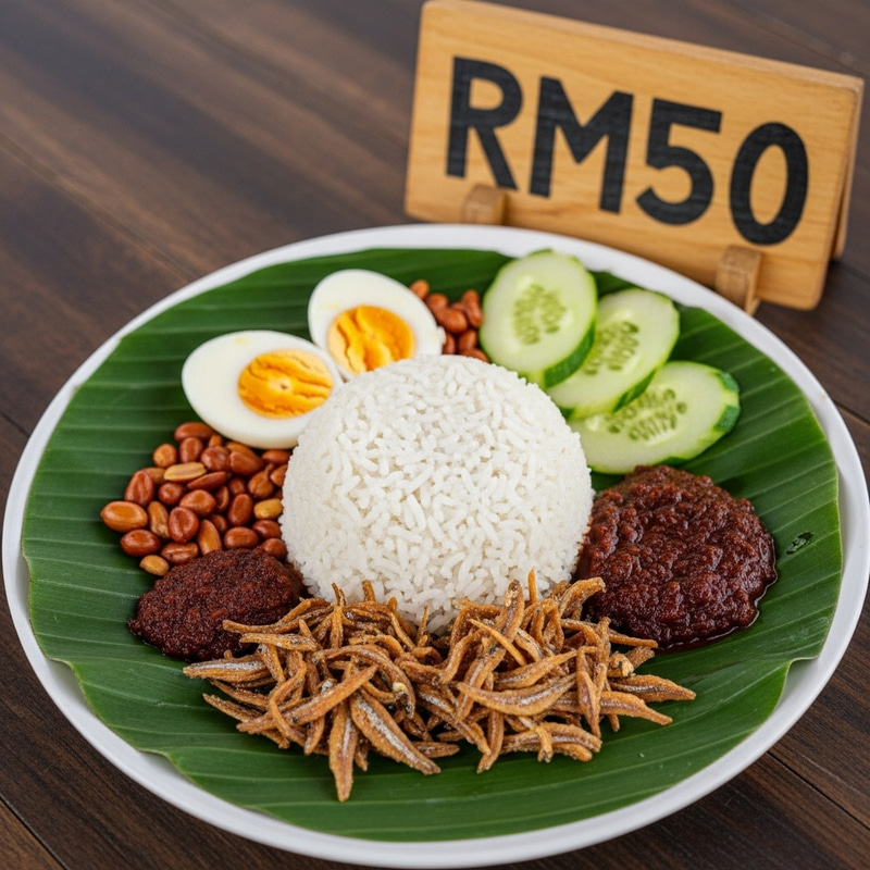Nasi Lemak RM50: Authentic Malaysian Delight Nasi Lemak RM50: Authentic Malaysian Delight