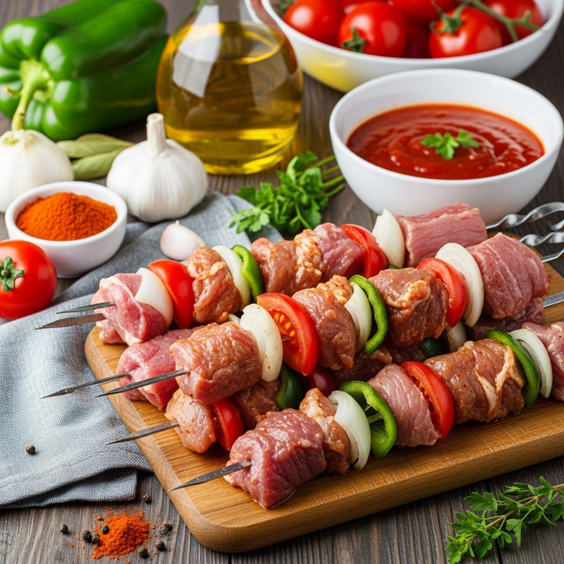 Homemade Shashlik Recipe with Delicious Sauce Homemade Shashlik Recipe with Delicious Sauce