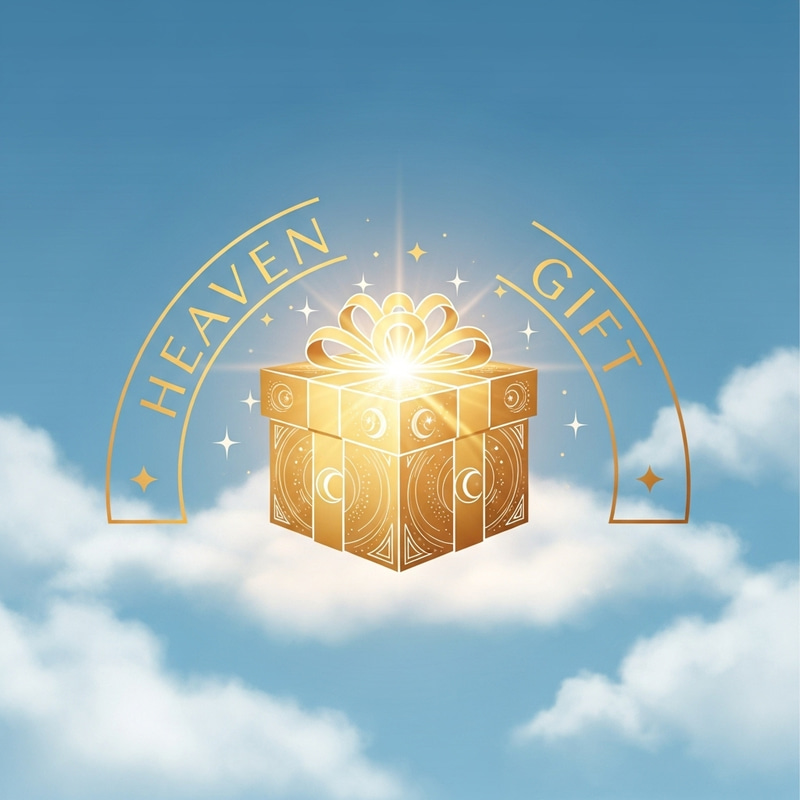 Heavenly Gift Logo - Tranquil & Divine Celestial Design Heavenly Gift Logo - Tranquil & Divine Celestial Design