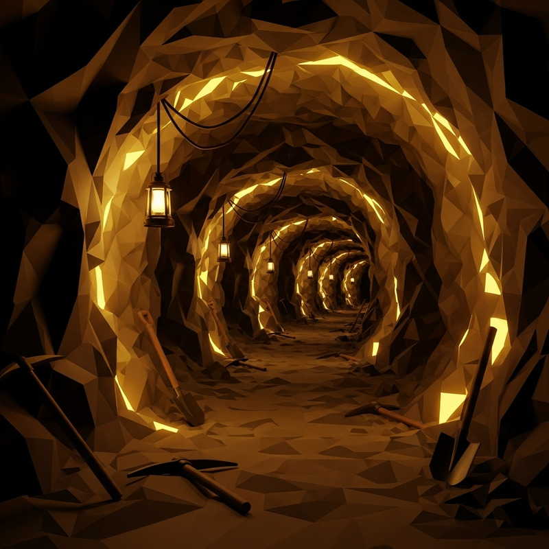 Exploring the Enigmatic Gold Mine | Geometric Abstract Exploring the Enigmatic Gold Mine | Geometric Abstract
