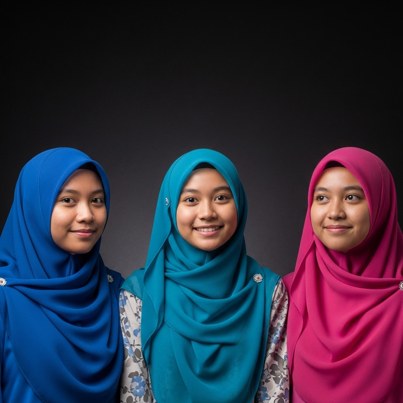 Malaysian Hijab Students: Embracing Diversity in Faces Malaysian Hijab Students: Embracing Diversity in Faces