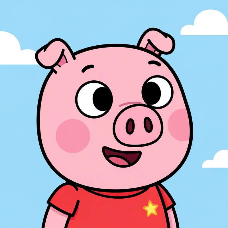 Cute Pepo Pig Cartoon | Kids' Character Picture Cute Pepo Pig Cartoon | Kids' Character Picture