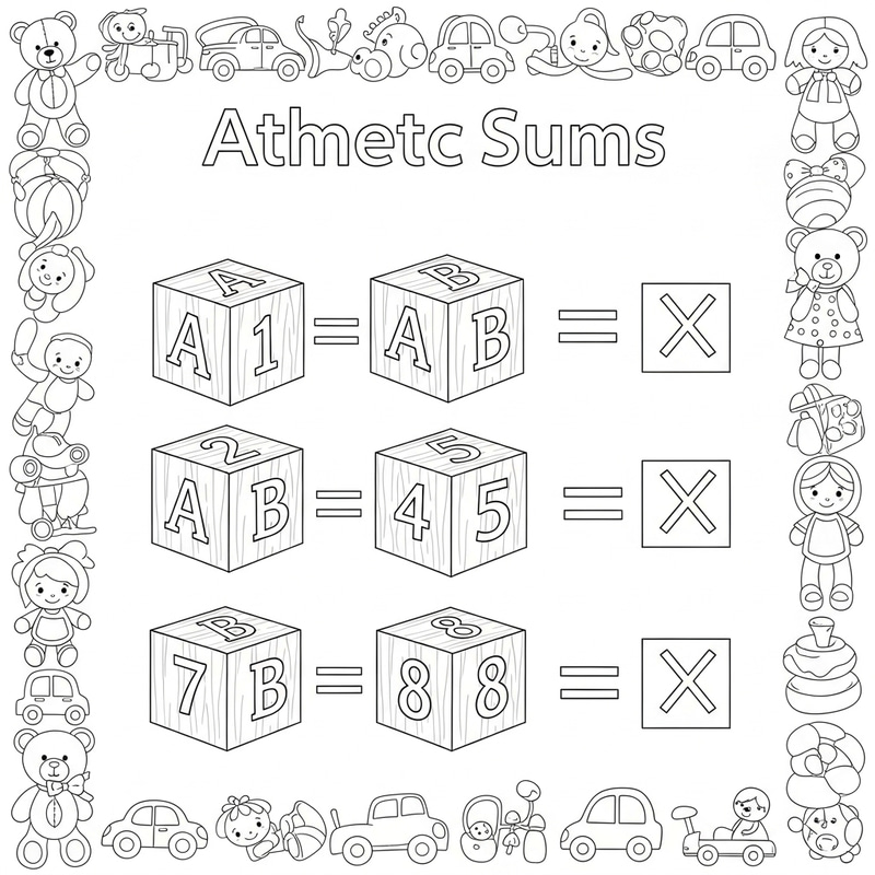 Wooden Cube Math Coloring Pages | Educational Kids Activities Wooden Cube Math Coloring Pages | Educational Kids Activities