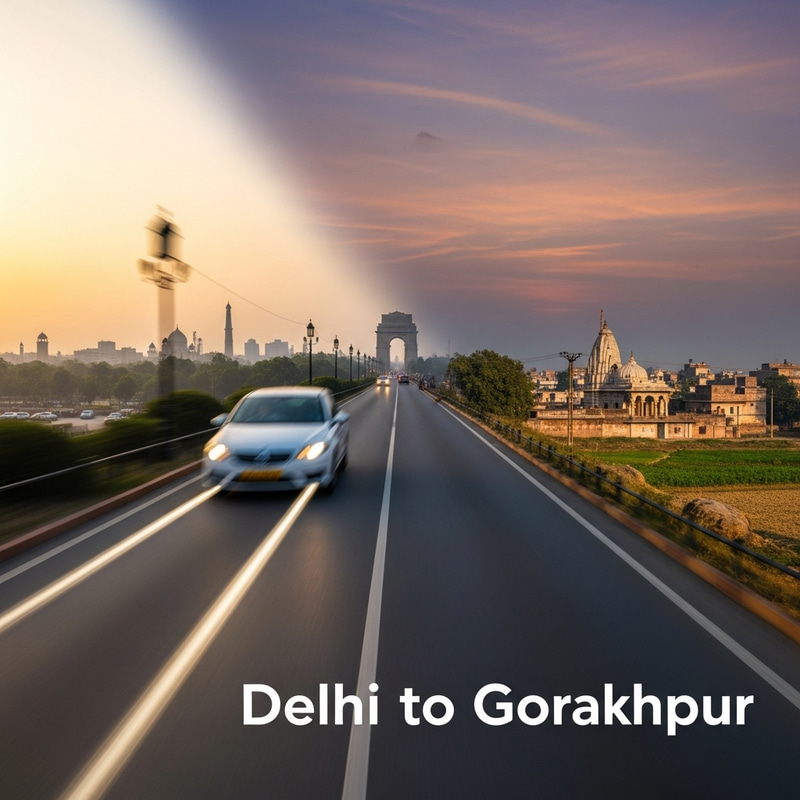 Delhi to Gorakhpur Fast Trip: Scenery & Urgency Delhi to Gorakhpur Fast Trip: Scenery & Urgency