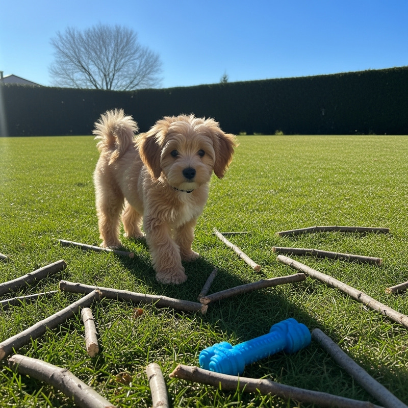 Adorable Small Dog with Fluffy Golden Coat Adorable Small Dog with Fluffy Golden Coat