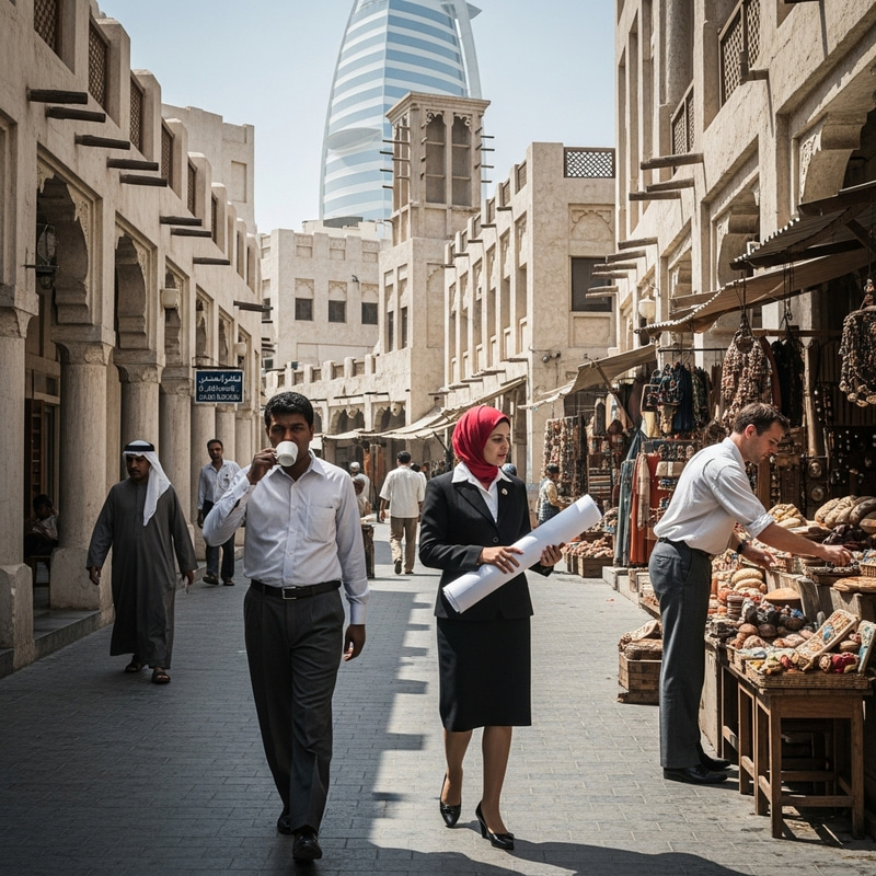 Diverse Business Scenes in Dubai - Cultural Snapshot from 1960-1970