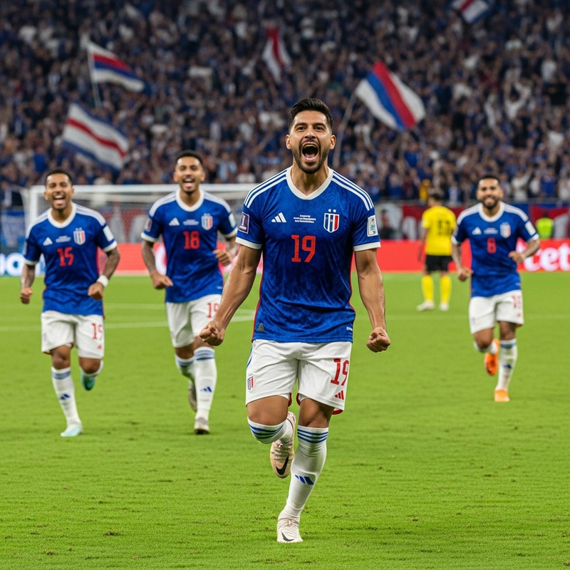 Excited Hispanic Soccer Player Celebrating Goal