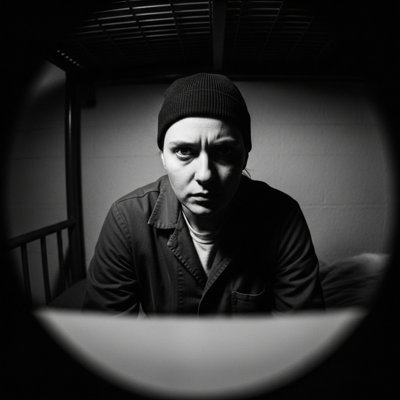 Navalny Prison: Gritty Black and White Portrait