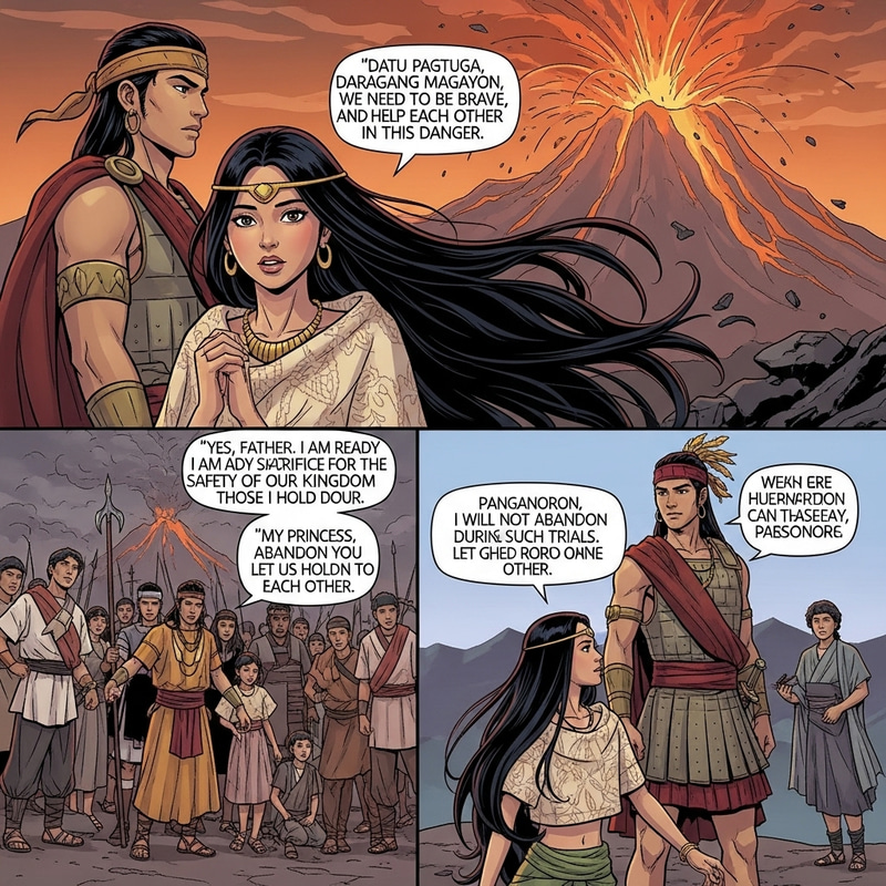 Daragang Magayon & Panganoron: Filipino Folklore Love Tale Daragang Magayon & Panganoron: Filipino Folklore Love Tale